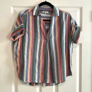 Madewell striped open back short sleeve